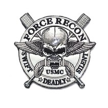 밀리터리 패치 와펜 USMC 해골 패치, 1개