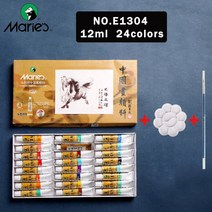 봉채 봉채함 마리의 중국어 회화 페이스트 안료 수채화 물감 5/12ML 12/18/24/36 색 잉크 그림 초보자 그, 04 NO.E1304-12ML24color