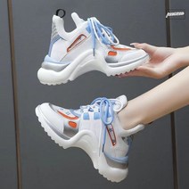 굽높은운동화 캐주얼 통굽 심플 디자인 발작은 여성 화 신발