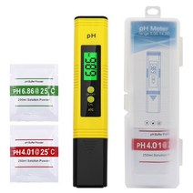 PH 산성 염기성 테스터 PH 측정기 0.01 범위의 수질 테스터 용 고정밀 적합한 수족관 수영장, 02 yellow color screen