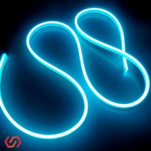 SB 12V용 오토바이 자동차 V3 실리콘 면발광 스마일등 아이스블루 LED바, 아이스블루 10cm단위 (길이 