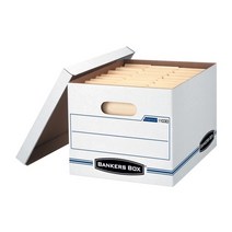 펠로우즈 뱅커스박스 Presto 파일박스 8p, 화이트, 1단