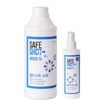 [일반소독] 다목적 뿌리는 탙취 살균소독제 미산성 차아염소산수 세이프샷 1L+200ml, 1set