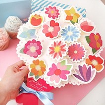 QNJ686724Big 롤링 ver.2 꽃다발 편지지, 핫핑크