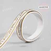 Makone 상표등록 백 석고 라인벽 장식 DIY 자재 몰딩 pvc 배경 거울 테두리 펜던트 라인, 흑묘은5m한줄
