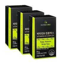 뉴트리코어 비타민B 컴플렉스 1000mg 60정 3개, 상세페이지 참조, 상세페이지 참조, 상세페이지 참조, 상세페이지 참조, 상세페이지 참조