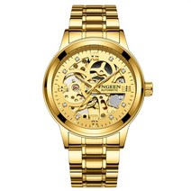 스위스시계 여성메탈시계 명품 시계 fngeen gold automatic watch men 스테인레스 스틸 스트랩 스켈레톤 기계식 탑 브랜드 럭셔리 야광 포인터 6018