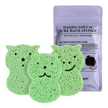 대디프로젝트 대디터치 퓨어 유아용 배쓰 스펀지 랜덤발송, 3개(그린)