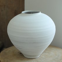 백자 달항아리 도자기화병 빈티지 세라믹 화병 3, 큰 높이 27x28cm