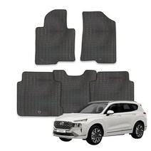 싼타페 전차종 PVC 고무 자동차매트 트렁크매트 PM, 1열+2열 매트, 더뉴싼타페, 현대