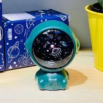 3D 블루투스 스피커 스테레오 우주 비행사 야간 조명 프로젝터 회전 360 도 LED 베이비 프로젝션 분위기, [03] Blue