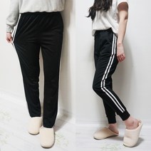 에일린로즈 남녀공용 커플 츄리닝 남성 여성 두줄 트레이닝바지