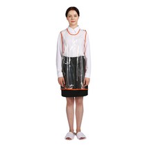 네오브릭 방수앞치마 우레탄 원피스형 65X83 10color, 오렌지/투명