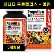 캐나다 프로폴리스 아연 플로포리스 플로폴리스 90캡슐
