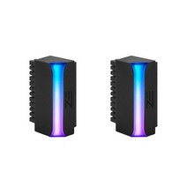 ARGB ATX 24 핀 90 도 전원 플러그 어댑터 메인 보드 마더 공급 장치 케이블 커넥터 PC 케이스 DIY 액세서, 02 2PCS Black ARGB