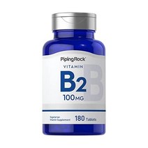 Piping Rock 파이핑 락비타민B2100mg180Riboflavin|채식주의자Non-GMO글루텐 프리