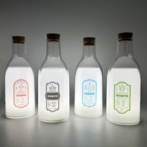 [주문제작] 커스텀 라벨 아이럽우유 무드등 / 발렌타인 화이트데이 생일선물 여자친구선물, 3번라벨, 블루