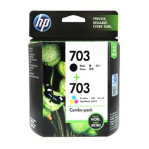 HP No.703 정품잉크 콤보팩 F6V32AA, 블랙 + 3색, 1세트