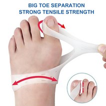 외반증 밴드 발가락 보호 교정 발가락 정형 외과 Bunion 실리콘 젤 엄지 분리기 스페이서 외반증 교정기, 한개옵션0