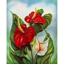 향기가득 안수리움 패브릭 보석십자수 40x50, 없음