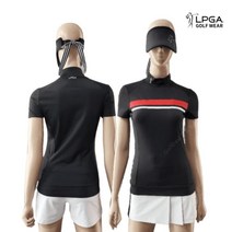 LPGA 골프웨어 여성 여름 골프 반목 반팔 티셔츠 L202TS532P