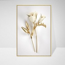 수입가구 YWDECOR 추상 3D 황금 꽃 벽화 럭셔리 캔버스 회화 거실 장식 벽 예술 북유럽 홈
