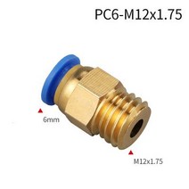 유압 프레스 압착기 자키 공압식 삽입 기관 퀵 커플 링 메트릭 PC4/6-M5PC8-M6/M8/M10M12 1개, 09 PC6-M12X1.75