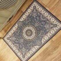 생활의향기 미니러그 물세탁 페르시안 단모 에스닉 사계절 러그 90x60 카페트 2종(블랙/그레이)