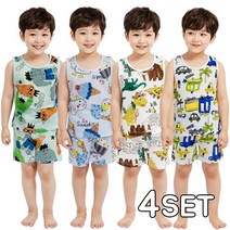 멜리스 남아 1+1+1+1 4종세트 특별가 유아동 여름 민소매실내복 내의