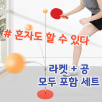 혼자서도 할 수 있는 와이어 셀프 탁구 연습기 훈련 연습 트레이닝 레슨 리턴볼 풀세트