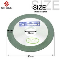 무선그라인더 125mm/150mm 다이아몬드 그라인딩 휠 32 홀 컵 서클 텅스텐 스틸 밀링 커터 공구 샤프너 1, 01 125x32x15mm_03 320