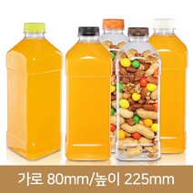 페트병 플라스틱병 사각쥬스페트 1L (A) 35파이, 흰색, 1개