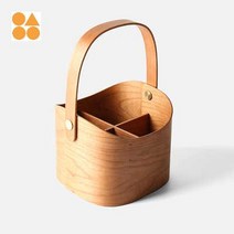 칸막이 정리함 감성 정리바구니 우드 바스켓 바구니 소품 나무바구니, 체리우드2*2(예매)