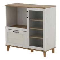 사토 산업 REBIST 키친 레인지 보드 폭 90.1㎝ 깊이 40.5cm 높이 90cm 화이트·내츄럴 투톤 칼라 목제 RV90-90RB WHNA