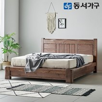 동서가구 A프리미엄 소나무 통원목 짜맞춤 Q 편백침대+필로우탑 9존독립 매트리스 DF642463, 엔틱