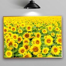 화색갤러리 풍수 인테리어 대형 해바라기 그림 액자16종 프리미엄 캔버스천으로 인화, 09해바라기