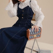 흑청원피스 셋업 자켓 청 흑 멜빵 치마 원피스 데님 4월 5월 결혼식하객룩 빅사이즈 88사이즈