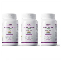 Hsn 엔자임 다이 200Mg 비건 다이제스티브 소화 효소 Digezyme Vegan Pd. 120정 3개
