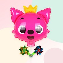 [파티지] 바람개비 점보 풍선 모음 / 타요 뽀로로 티니핑 하츄핑 피카츄, C_B_바람개비_핑크퐁