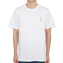 메종키츠네 [메종키츠네] X 올림피아르탱 플라워 폭스 패치 JM00161KJ0008 P100 남자 크루넥 반팔티셔츠