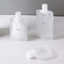 도파뿌 투명 소분 파우치 100ml 10개 세트 여행용 기내용 튜브 화장품 리필 스킨 로션 캠핑 소스통