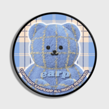 어프어프 CHECK PATTERN LOVE BLUE FACO(스마트톡), 블랙바디, free