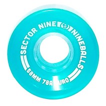 Sector 9 Nineballs 프리미엄 스케이트보드 휠 64MM 78A 레드, Red