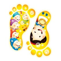 하birthh_야광스티커 아기방꾸미기 바닥 거실 놀이방꾸미기 팬시 발바닥 다용도인테리어♥hajm, ♥hajm작은발초록 F-184