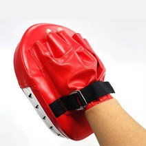 두꺼운 폼패드 충격흡수 복싱 권투 미트 코칭 파이터 훅 복싱클럽 손보호 격투기, 런웨이브 복싱미트1P 레드