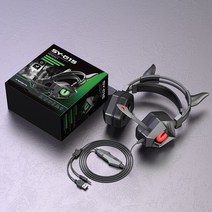DFMEI 유선 이어폰 게임 컴퓨터 핸드폰 이어폰 헤드셋 e스포츠 헤드셋, SY-G15 러블리 레드 호흡 &F81