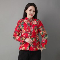 얇은 숏 경량 패딩 재킷 편한 겨울옷 중년 여성 할머니 어머니 50대 빅사이즈 레드 블루