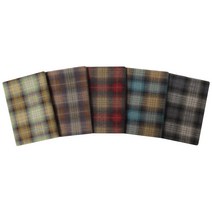 퀼트패키지 워싱 아즈미노 선염 체크 원단 세트 1/8마 5종