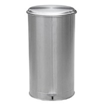 스테인리스 원형 40리터 50리터 페달형쓰레기통, 지름385+높이670mm(52L)