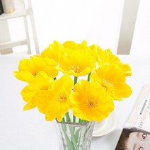 미니조화 35cm 인조 꽃 미니 부케 꽃 작은 파피 홈 웨딩 장식 손꽃다발, 01 Rose Red